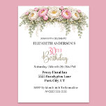 Pretty Pink and White Peony 30th Birthday Einladung<br><div class="desc">Celebrate a beautiful milestone with this elegant floral 30th birthday party invitation featuring a soft, romantic design inspired by blooming peonies and delicate greenery. Perfect for a stylish and sophisticated birthday celebration, this feminine invitation creates a warm and inviting atmosphere for friends and family to gather and celebrate a special...</div>