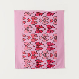 Pretty Pink Coquette Tapestry Wandteppich