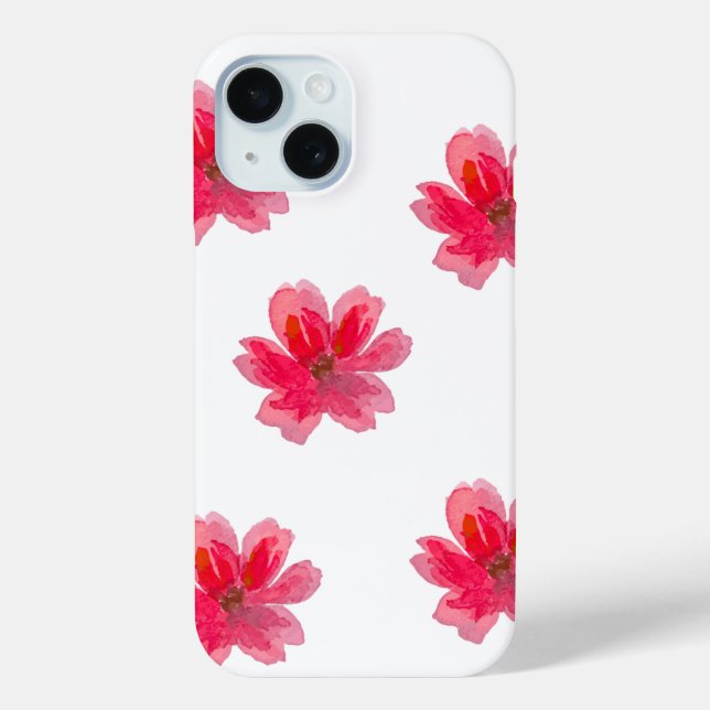 pretty pink flower phone case (Rückseite)