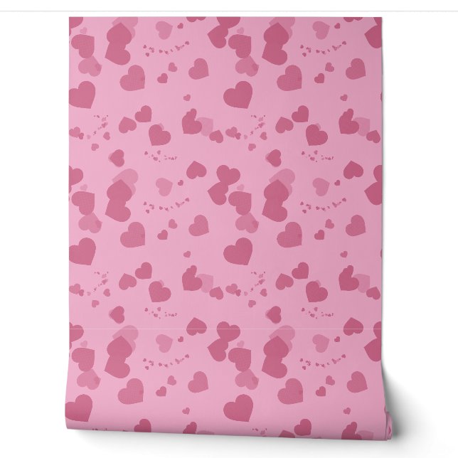 Pretty pink love hearts wallpaper tapete (Abrollen)