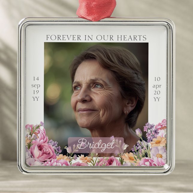 Pretty Pink Peonies Remembrance Keepsake Ornament (Von Creator hochgeladen)