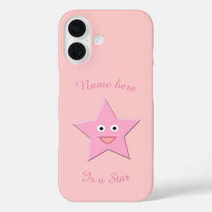 Pretty Pink Star Custom iPhone 16 Hülle