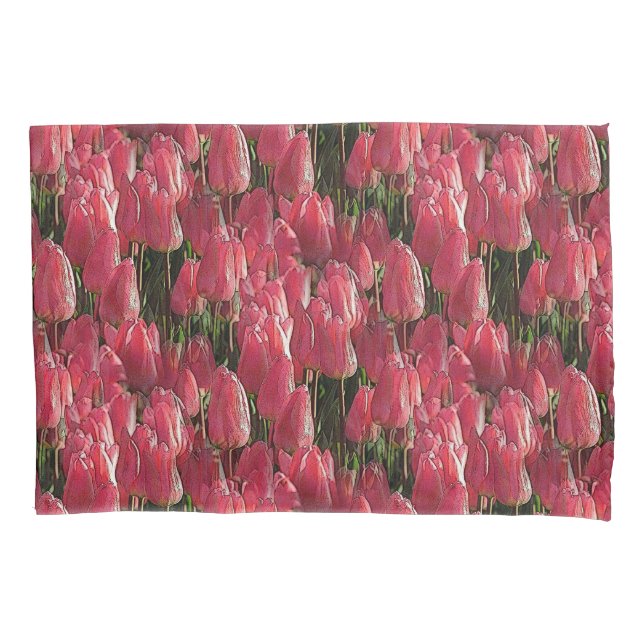 Pretty Pink Tulips Kissenbezug (Vorderseite)