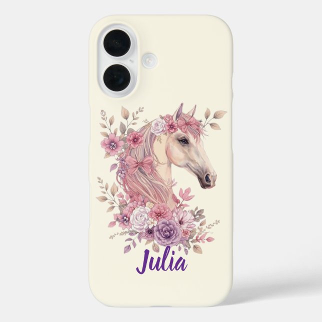 Pretty Ponies and Petals Horse Phone Case (Rückseite)