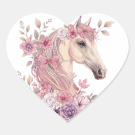 Pretty Ponies and Petals Horse Stickers