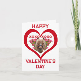 Pretty Pony in Red Valentine's Day Cards for Kids