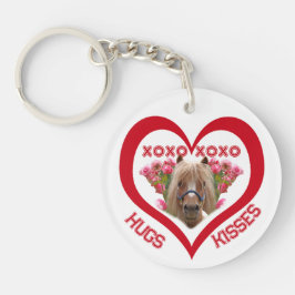 Pretty Pony in Red Valentine's Day Schlüsselanhänger