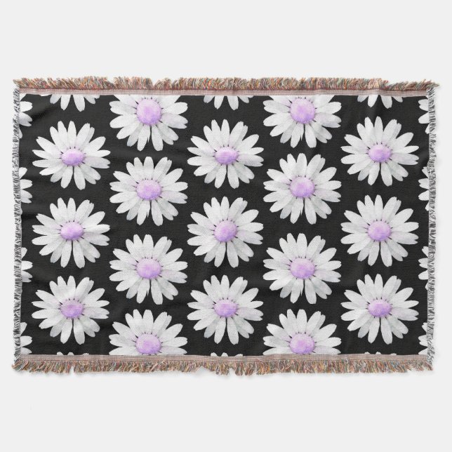 Pretty Purple Dotted Daisy's Decke (Vorderseite)