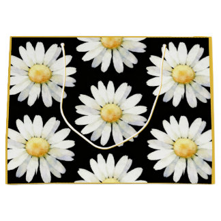 Pretty Purple Dotted Daisy's Große Geschenktüte