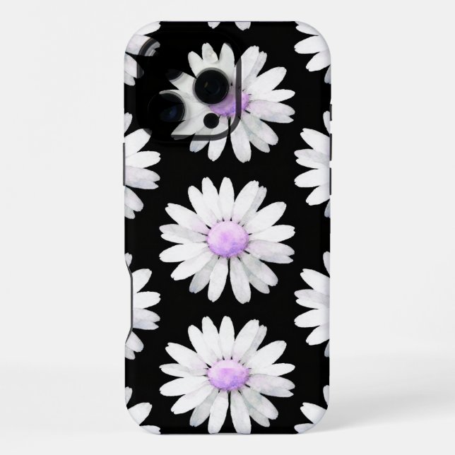 Pretty Purple Dotted Daisy's iPhone 16 Pro Max Hülle (Rückseite)