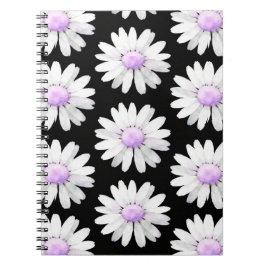 Pretty Purple Dotted Daisy's Notizblock