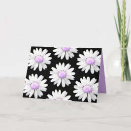 Pretty Purple Dotted Daisy's (personalize) Karte