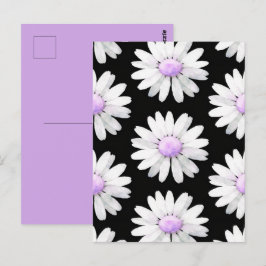 Pretty Purple Dotted Daisy's Postkarte