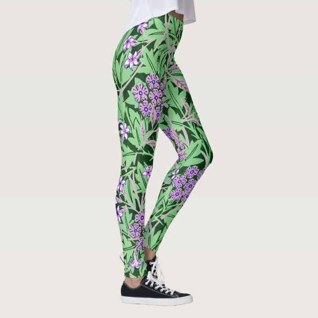 Pretty Purple Floral Pattern Leggings (Rechts)