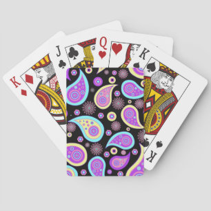 Pretty Purple Paisley (dark) Spielkarten