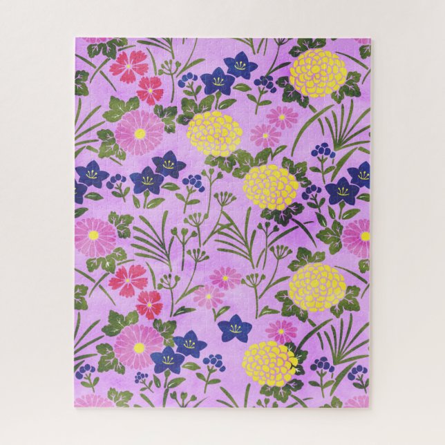 Pretty Purple Vintage Flower Pattern (Vertikal)