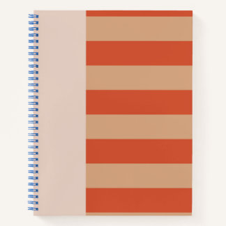 Pretty Rust and Orange stripes pattern  Notizbuch