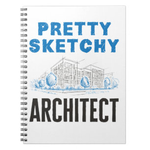 Pretty Sketchy Architect Architecture Student Notizblock