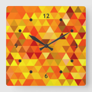Pretty Triangle pattern I + your ideas Quadratische Wanduhr
