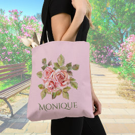 Pretty Vintage Pink Roses Tote Bag Tasche