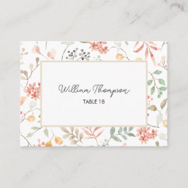 Pretty Watercolor Wildflower Baby Shower   Platzkarte