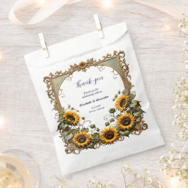 Pretty Yellow sunflower with art frame wedding Geschenktütchen