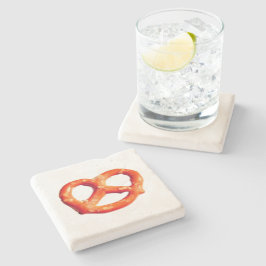 Pretzel Knot Snacks Bretzels Stone Untersetzer
