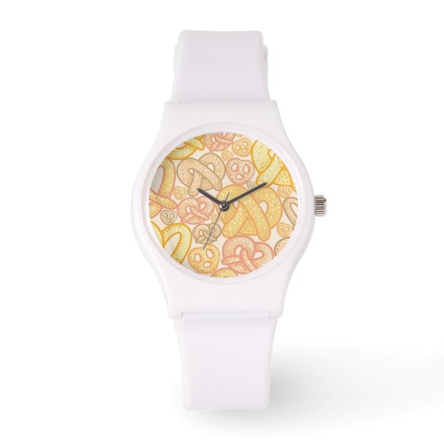 Pretzel Muster Armbanduhr (Vorderseite)