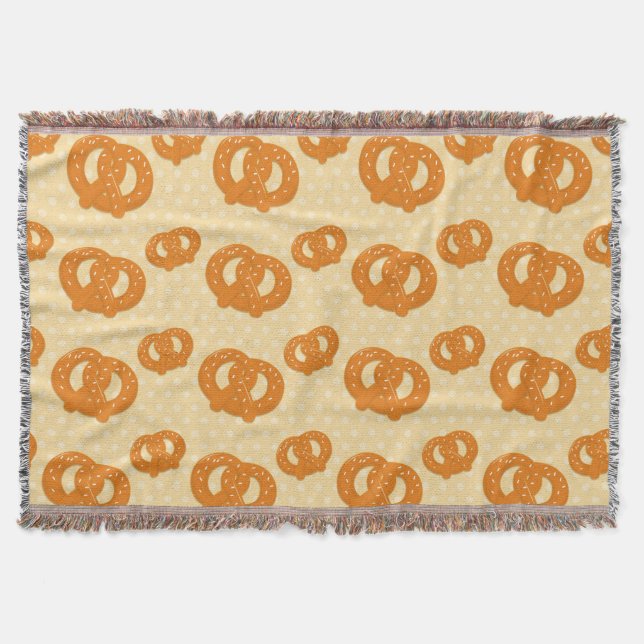 Pretzel Muster | Spaß und leckeres Snack-Design Decke (Vorderseite)
