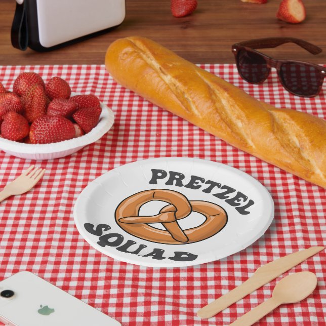 Pretzel Squad Funny Oktoberfest Pretzel Lover Germ Pappteller (Picknick)