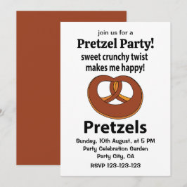 Pretzel Sweet Crunchy Drehung macht mich glücklich Einladung