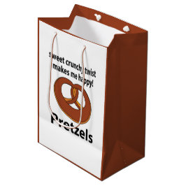 Pretzel Sweet Crunchy Drehung macht mich glücklich Mittlere Geschenktüte