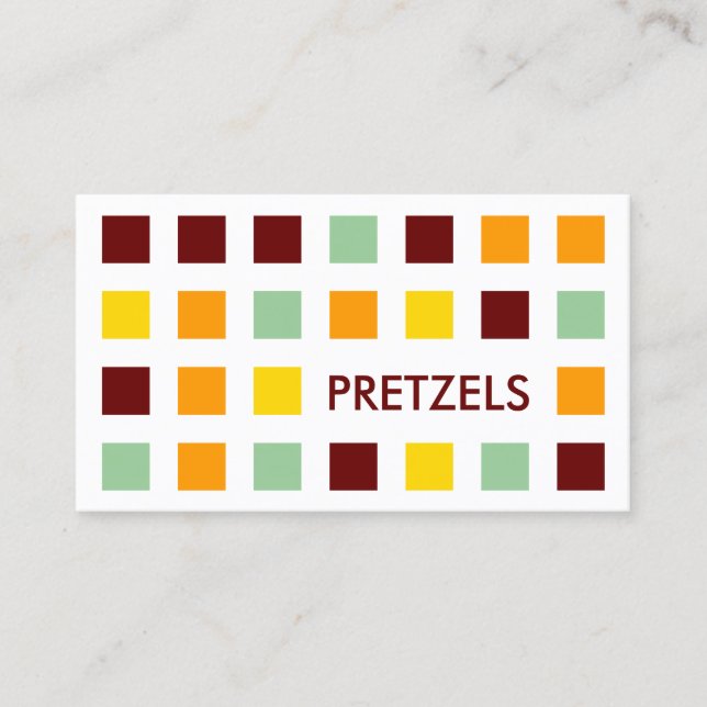 PRETZELS (Mod-Quadrate) Visitenkarte (Vorderseite)