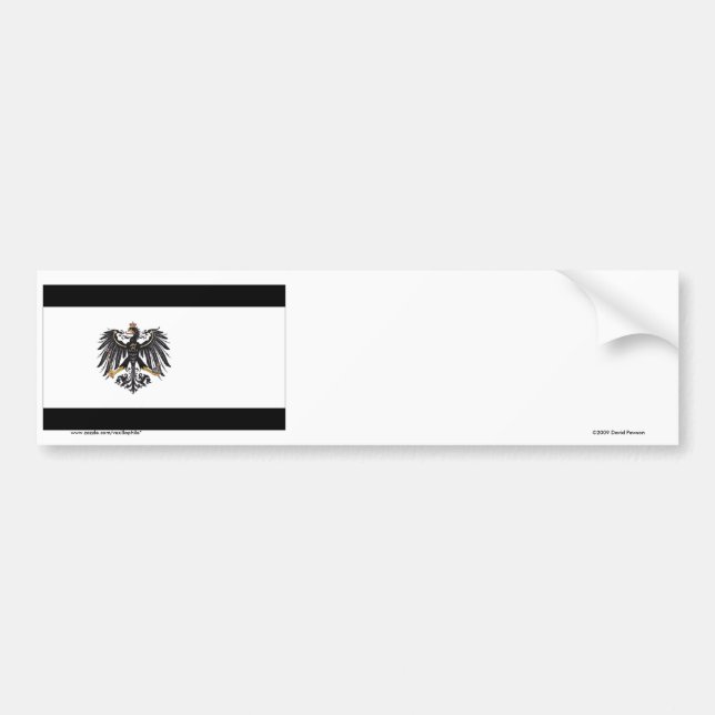 Preussen (1892-1918) Preußen-Flagge Autoaufkleber (Vorne)