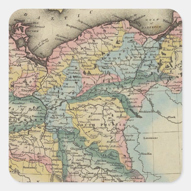 Preußen 5 quadratischer aufkleber (Vorderseite)