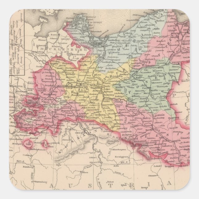 Preußen 7 quadratischer aufkleber (Vorderseite)