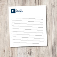 Preußisch Blau Elegantes Chic Trendiges Monogramm