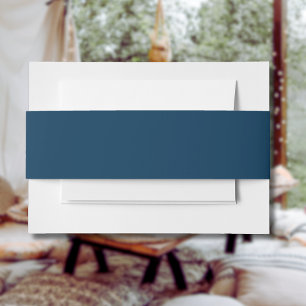 Preußisch Blue Solid Color   Classic   elegant Einladungsbanderole