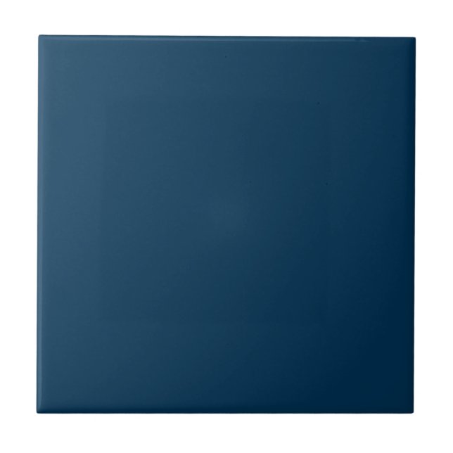 Preußisch Blue Solid Color | Classic | elegant Fliese (Vorderseite)