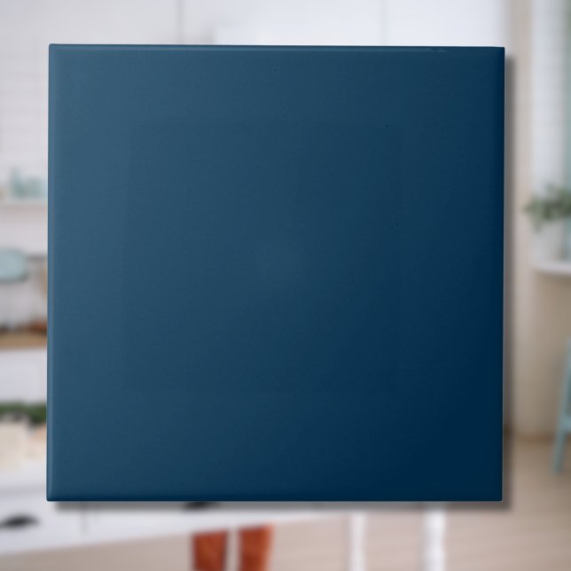 Preußisch Blue Solid Color | Classic | elegant Fliese (Von Creator hochgeladen)