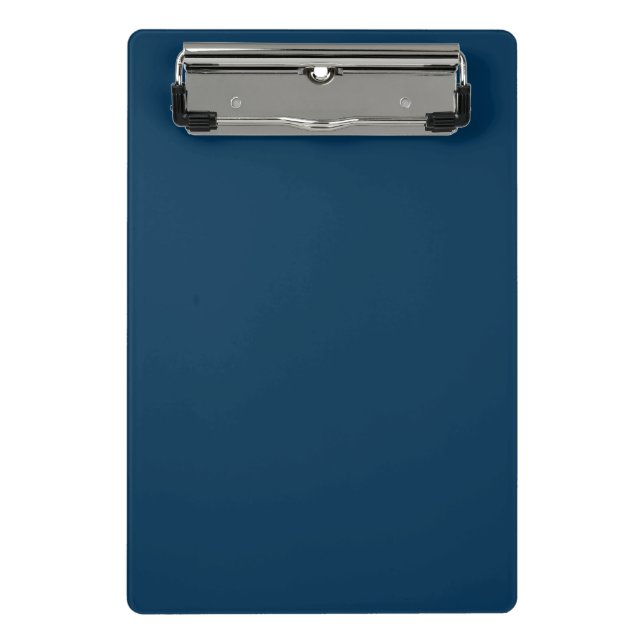 Preußisch Blue Solid Color | Classic | elegant Mini Klemmbrett (Vorderseite)