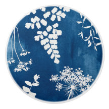 Preußisch Indigo Blau Cyanotyp Farn Botanische Kun