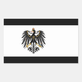 preußische Flagge Rechteckiger Aufkleber