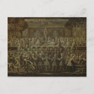 Preußisches Abendessen für Frederick I, 1701 Postkarte