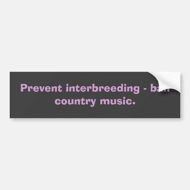 Prevent Kreuzung - VerbotCountrymusik Autoaufkleber (Vorne)