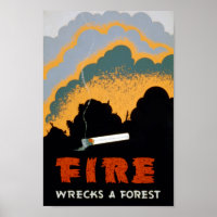 Prévention vintage des incendies | Poster