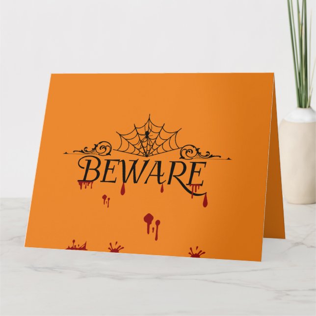 "PRÉVIENS" Invitation à la fête d'Halloween (Devant)
