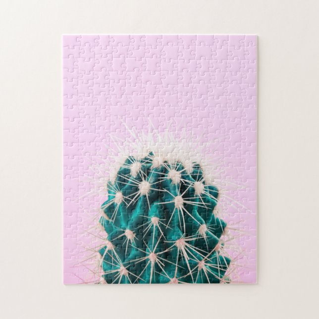 Prickley Kaktus auf Rosa (Vertikal)
