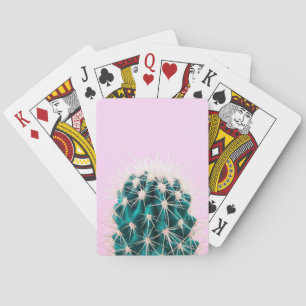 Prickley Kaktus auf Rosa Spielkarten