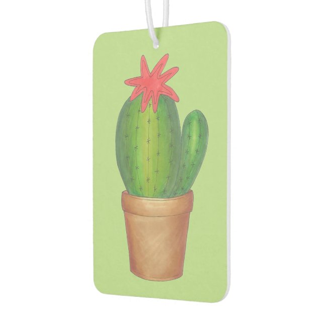 Prickly Green Cactus Blume Potted Pflanze Gardener Autolufterfrischer (Links)